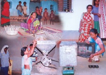 Tribal women of Jharkhand engaged in various livelihood activities