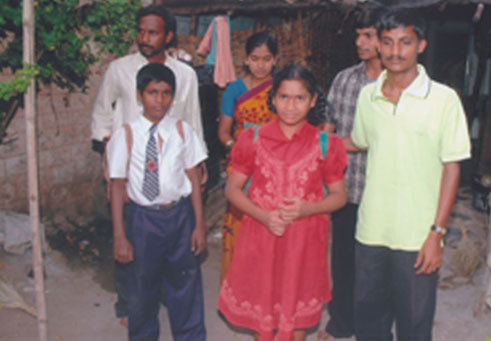 Youth forum members encouraging girl child education in Bellary, Karnataka